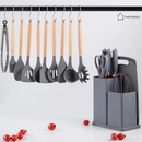 Kit 19 Utensílios Premium em Silicone com Tábua – EssenzaCook™ [30% OFF]