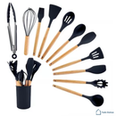 Kit Domus Premium 12 Peças – Silicone & Madeira [30% OFF]