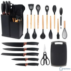 Kit 19 Utensílios Premium em Silicone com Tábua – EssenzaCook™ [30% OFF]