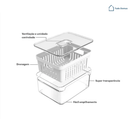 FreshBox Pro™ - Organizador 2,2 Litros de Geladeira Acrílico
