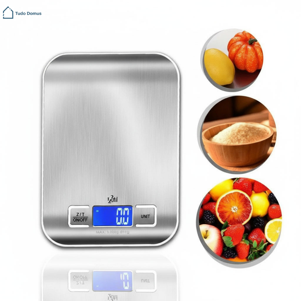 Balança ControleFit™ Inox - Alta precisão para quem leva dieta a sério