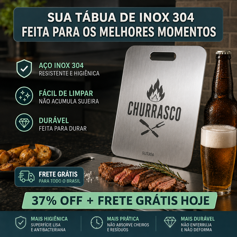 DomusCut Pro 304 - Tábua Inox Antibacteriana | O Novo Padrão da Cozinha Moderna (Cópia)