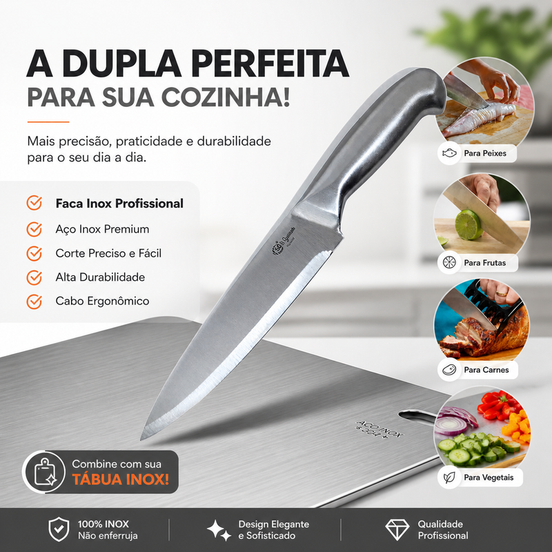 DomusCut Pro – Faca Inox Profissional
