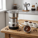DomusGrind Pro – Moedor Elétrico Multifuncional em Aço Inox