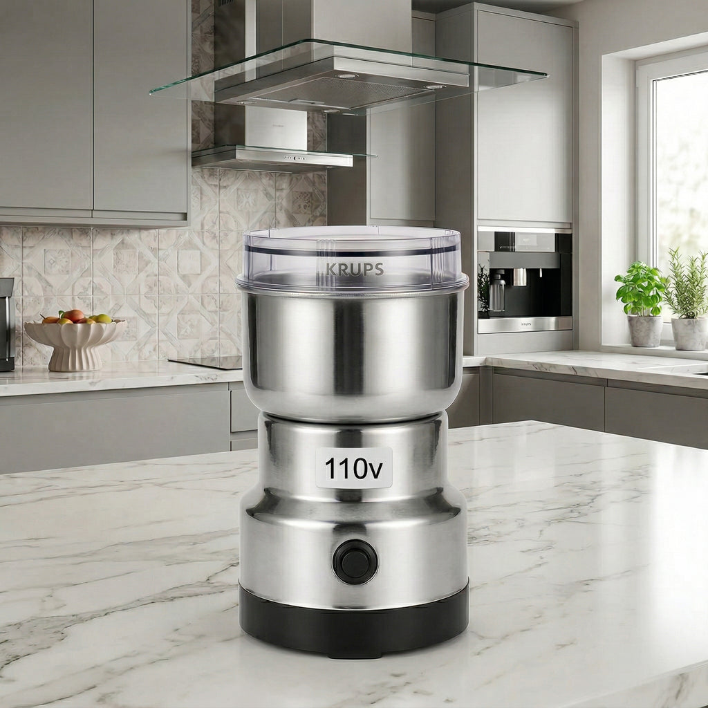 DomusGrind Pro – Moedor Elétrico Multifuncional em Aço Inox