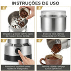 DomusGrind Pro – Moedor Elétrico Multifuncional em Aço Inox