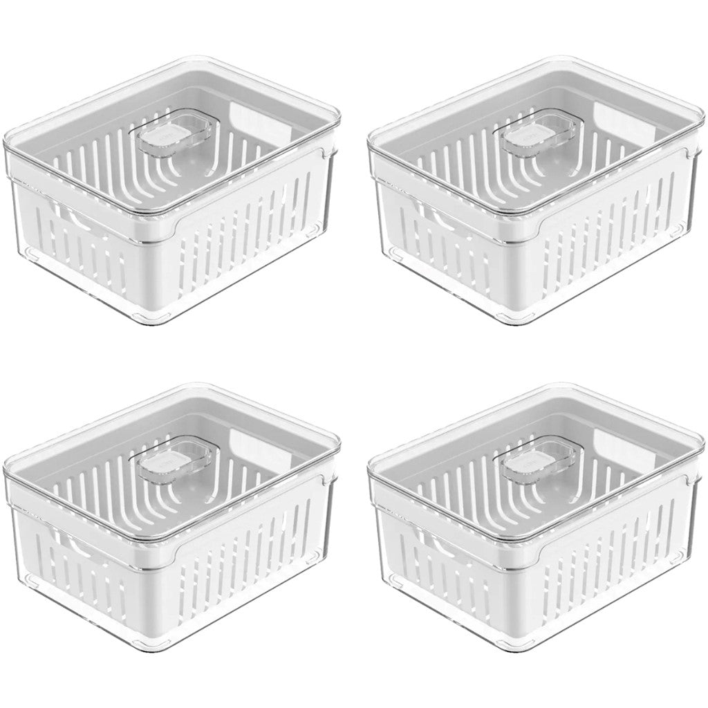 FreshBox Pro™ - Organizador 2,2 Litros de Geladeira Acrílico