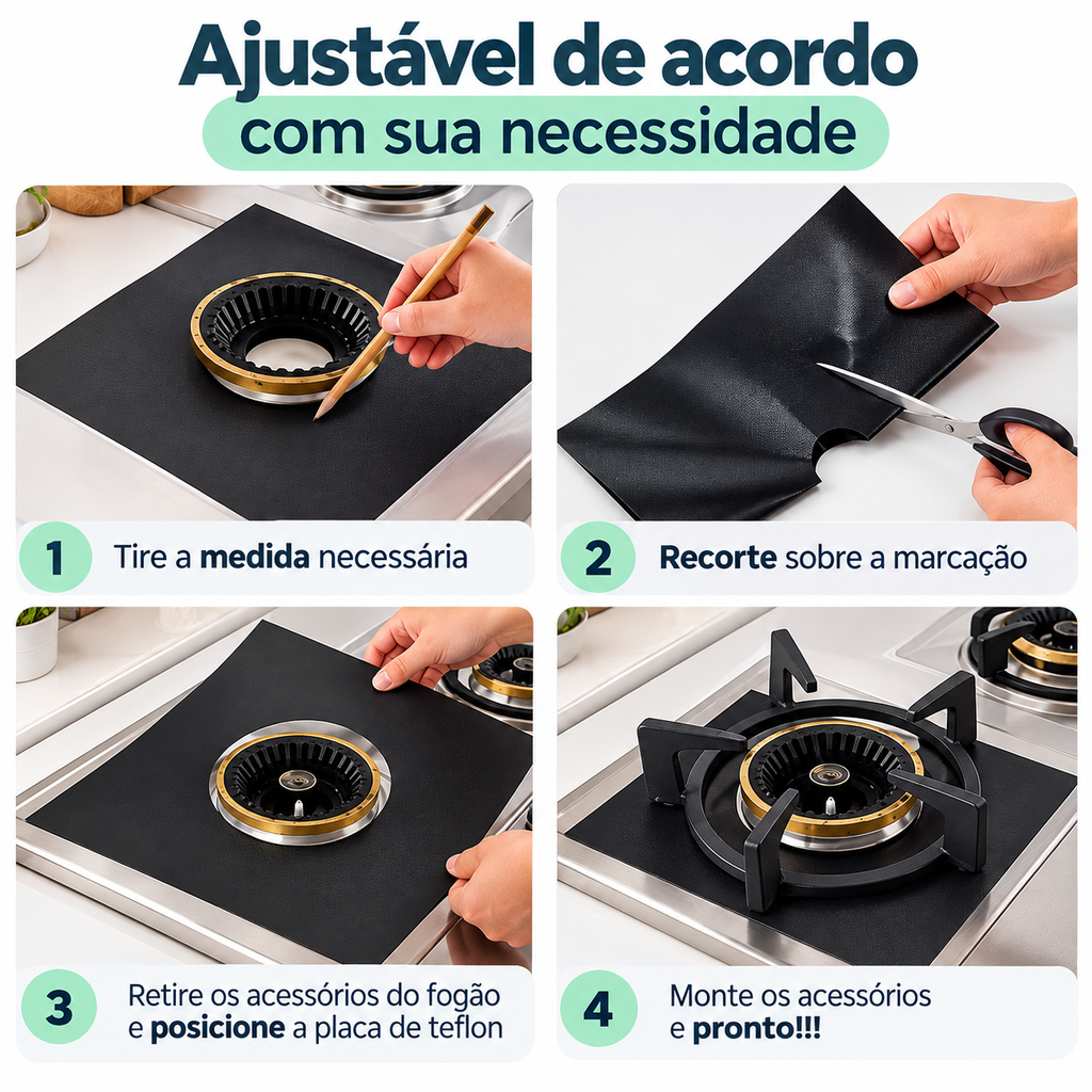 Kit 4 Protetores Reutilizáveis para Fogão – DomusClean