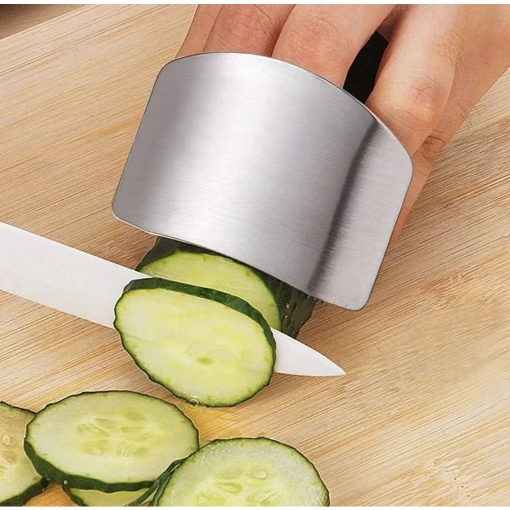 Evite Cortes ao Fatiar – Protetor de Dedos Inox com 55% OFF