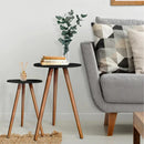 Kit com 2 Mesas Laterais Redondas - Canto de Sofá