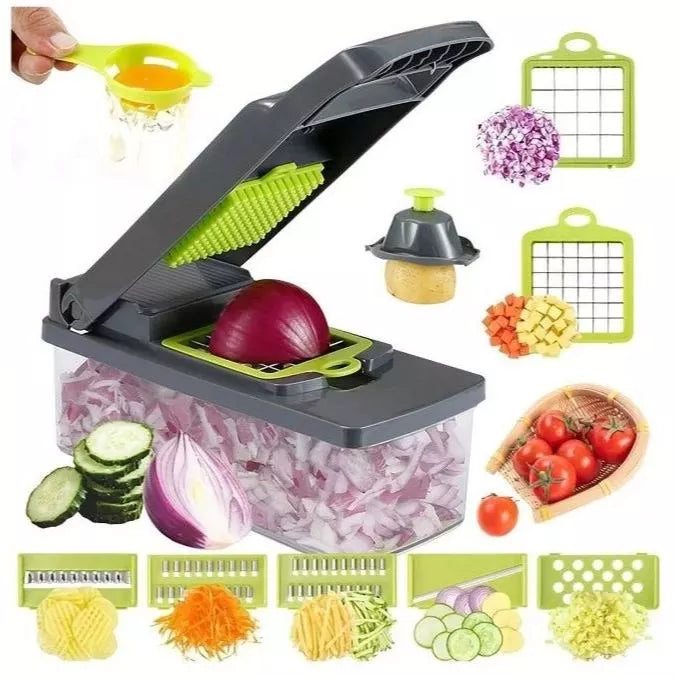 CulinareCut™️ – Cortador Multifuncional Gourmet 16 em 1 para Cozinha