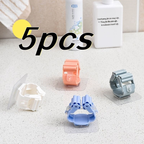 Kit 5 Suportes de Parede Adesivos para Vassouras e Rodos Premium