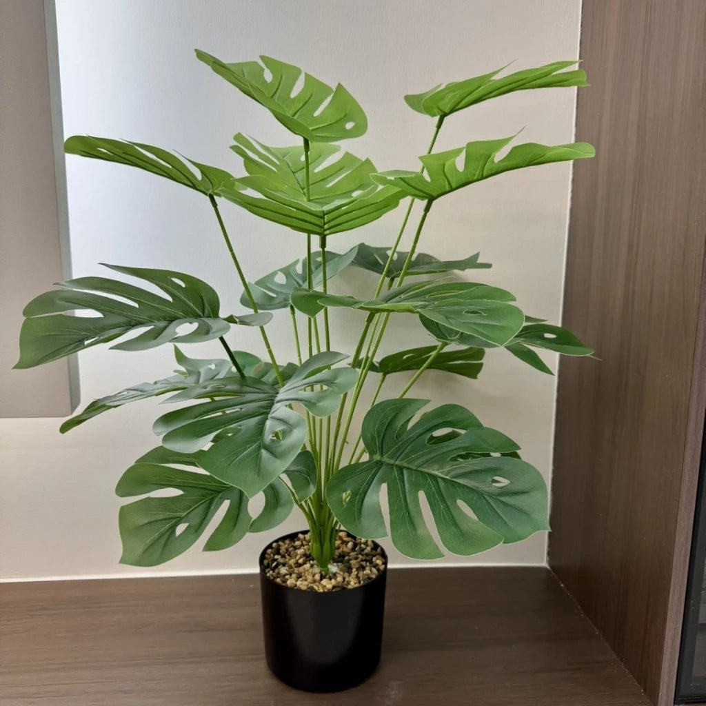 18 Folhas Costela De Adão Artificial Buquê 70 Cm
