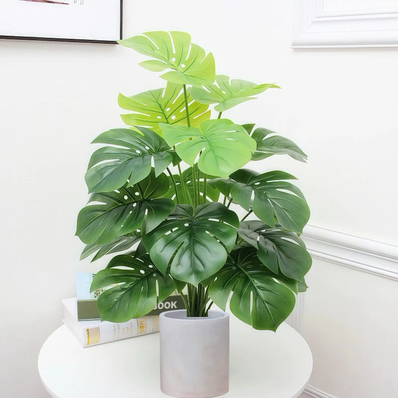 18 Folhas Costela De Adão Artificial Buquê 70 Cm