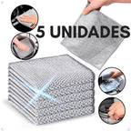 Kit 5 Panos De Limpeza De Lavagem De Aço