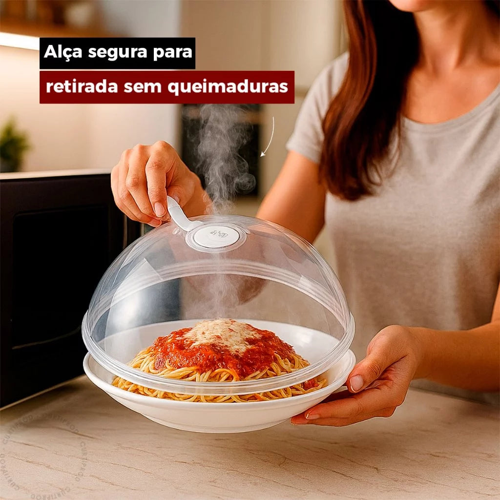 Tampa De Microondas Com Válvula Alça de Plástico Para Alimentos