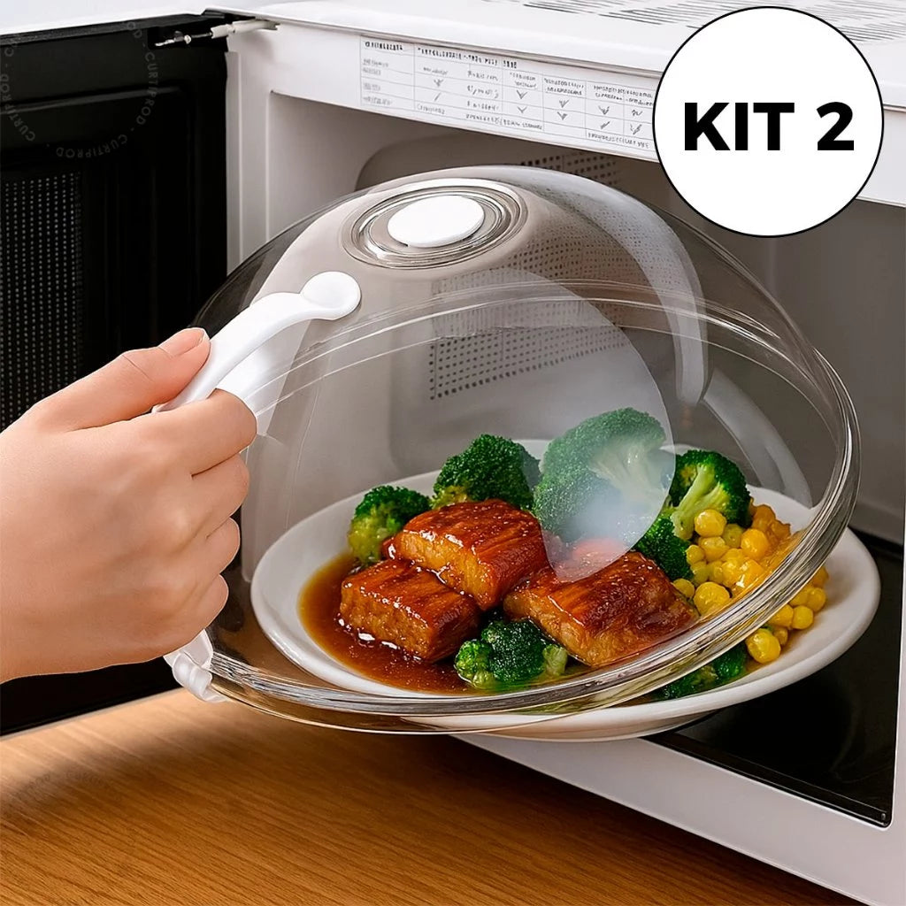 Tampa De Microondas Com Válvula Alça de Plástico Para Alimentos