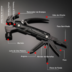 Martelo Portátil Multifuncional Garra Ao Ar Livre Camping Adventure Survival Kit Com Bolsa de Nylon
