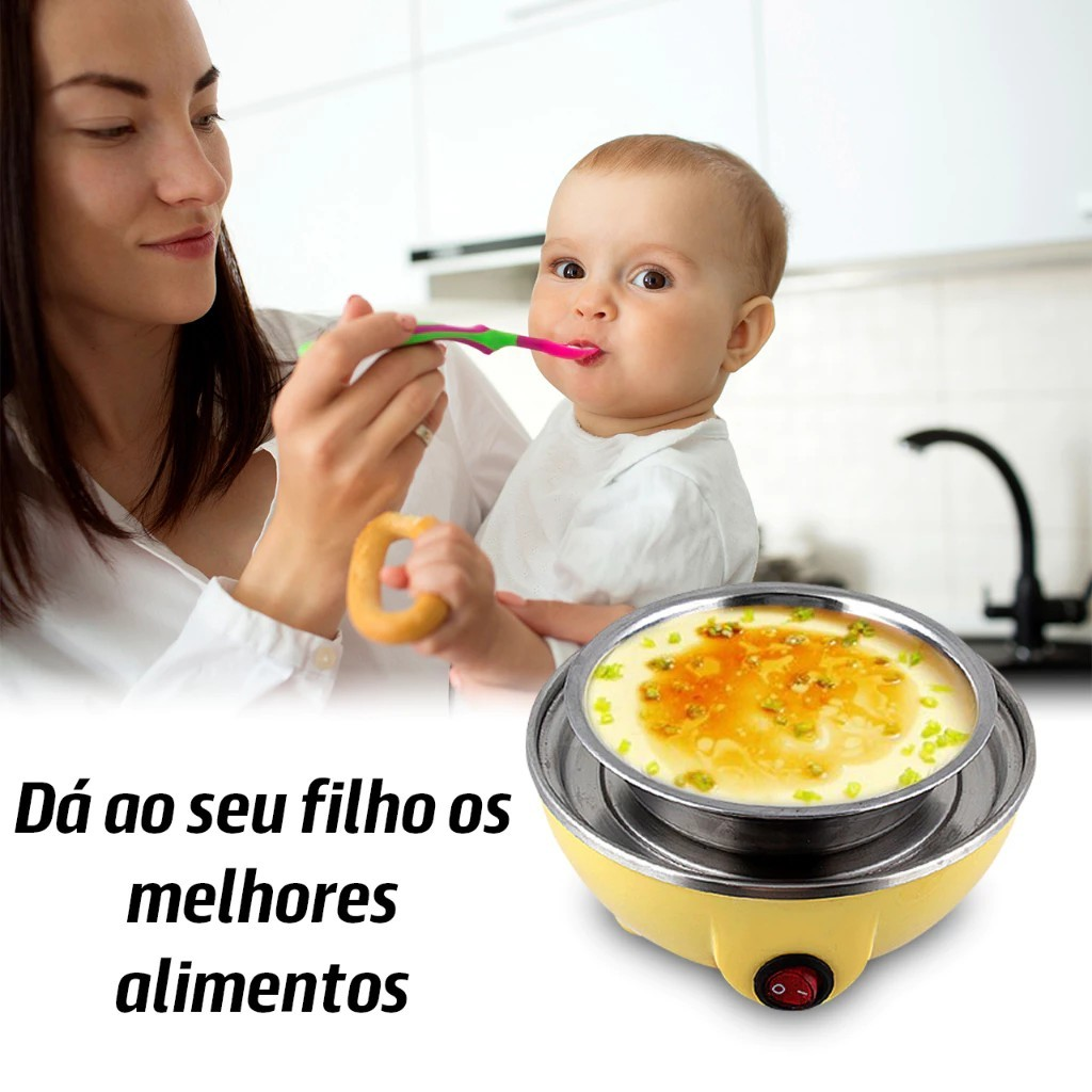 Cozedor de Ovos Elétrico Portátil Cozinha à Vapor 110V/220V Cores disponíveis （Branco Azul Rosa Amarelo）