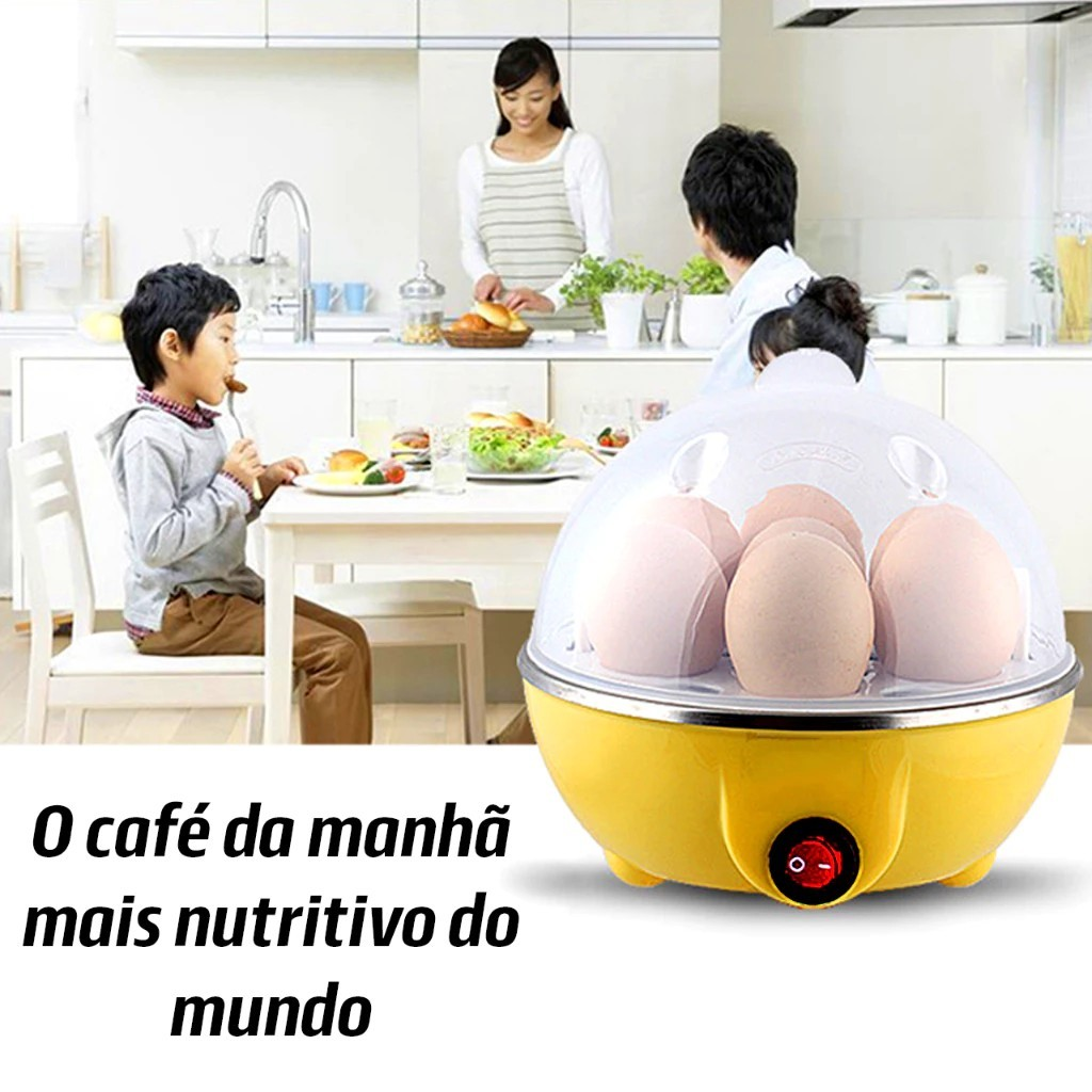 Cozedor de Ovos Elétrico Portátil Cozinha à Vapor 110V/220V Cores disponíveis （Branco Azul Rosa Amarelo）