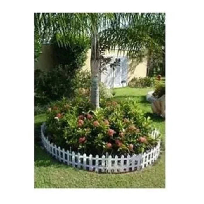 Kit com 24 Cercas Plásticas Decorativas para Jardim Inglês
