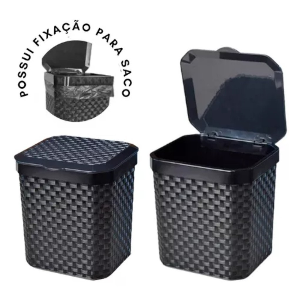 Kit Cozinha Completa Escorredor De Louça + Lixeira de Pia 5 litros + Porta Detergente + Rodinho Pia